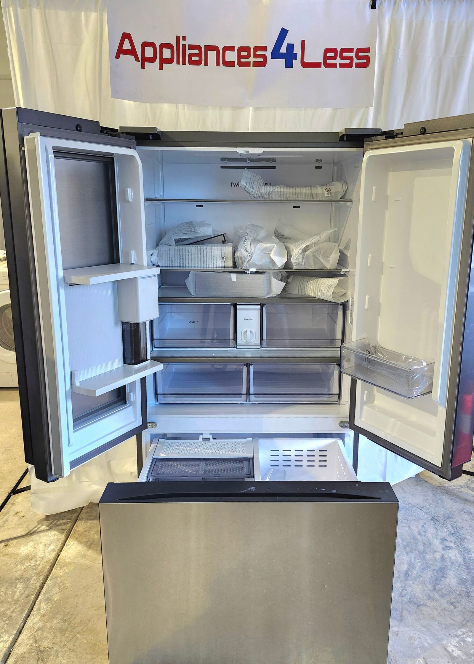Bespoke 24 cu. ft. 3-Door French Door Smart Refrigerator with Beverage Center in Stainless Steel, Counter Depth - Image 2