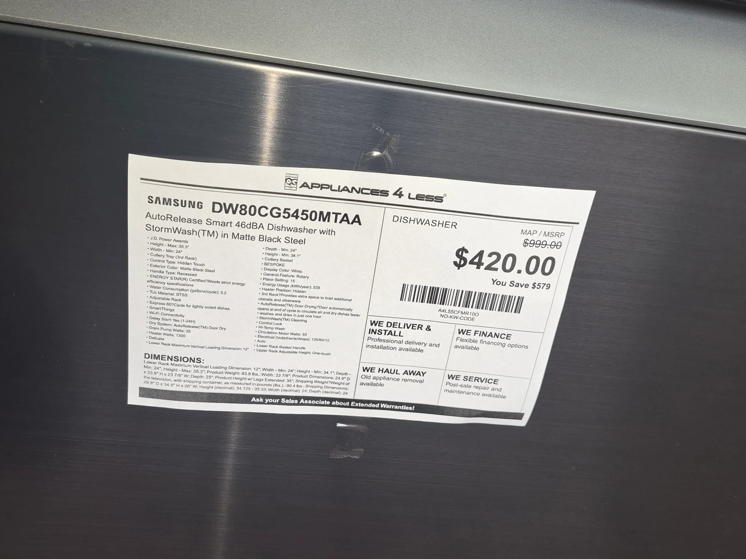 Dishwasher (matte black steel) - Image 2