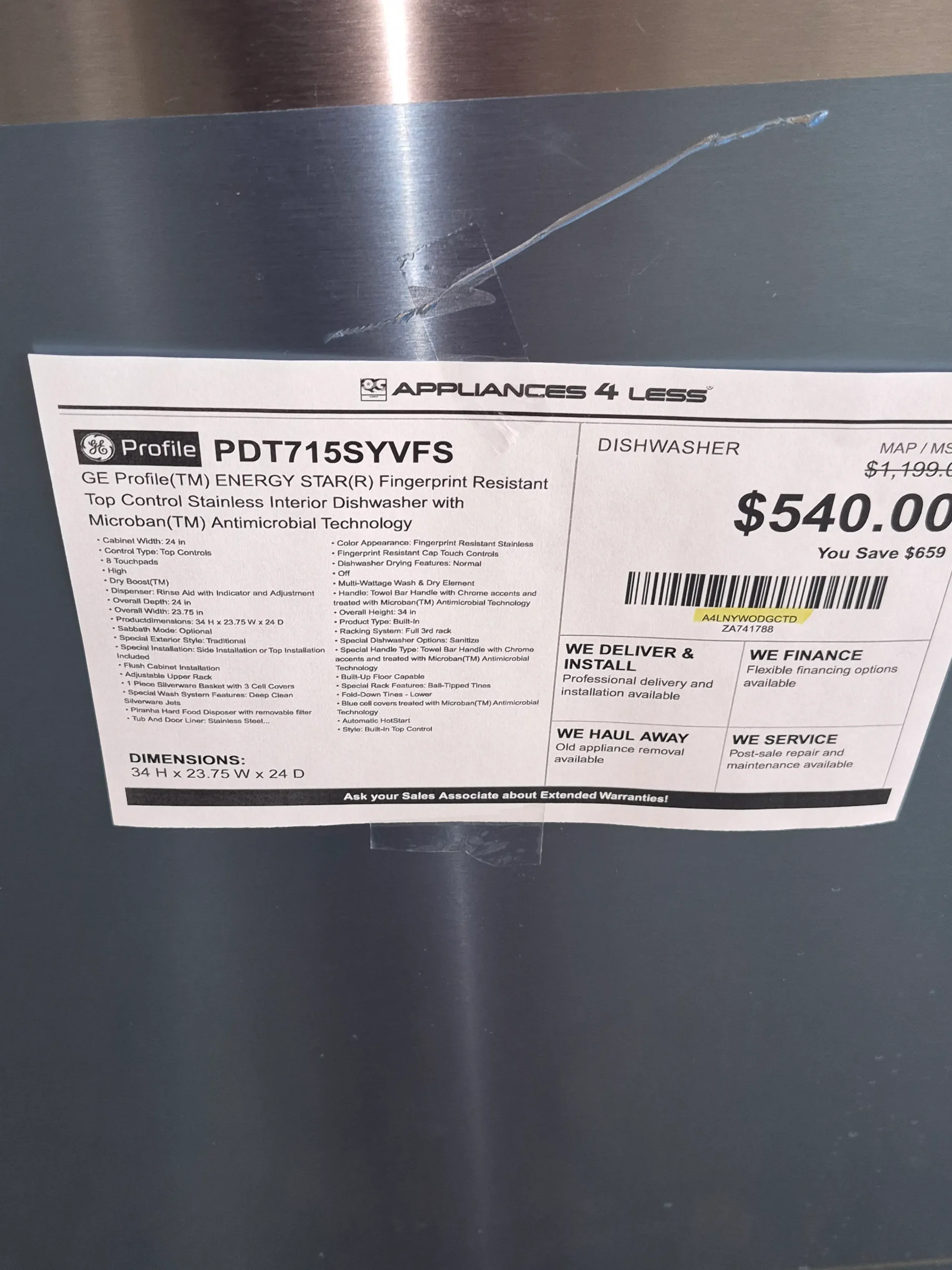 Dishwasher, Top Control, Microban (stainless) - Image 2